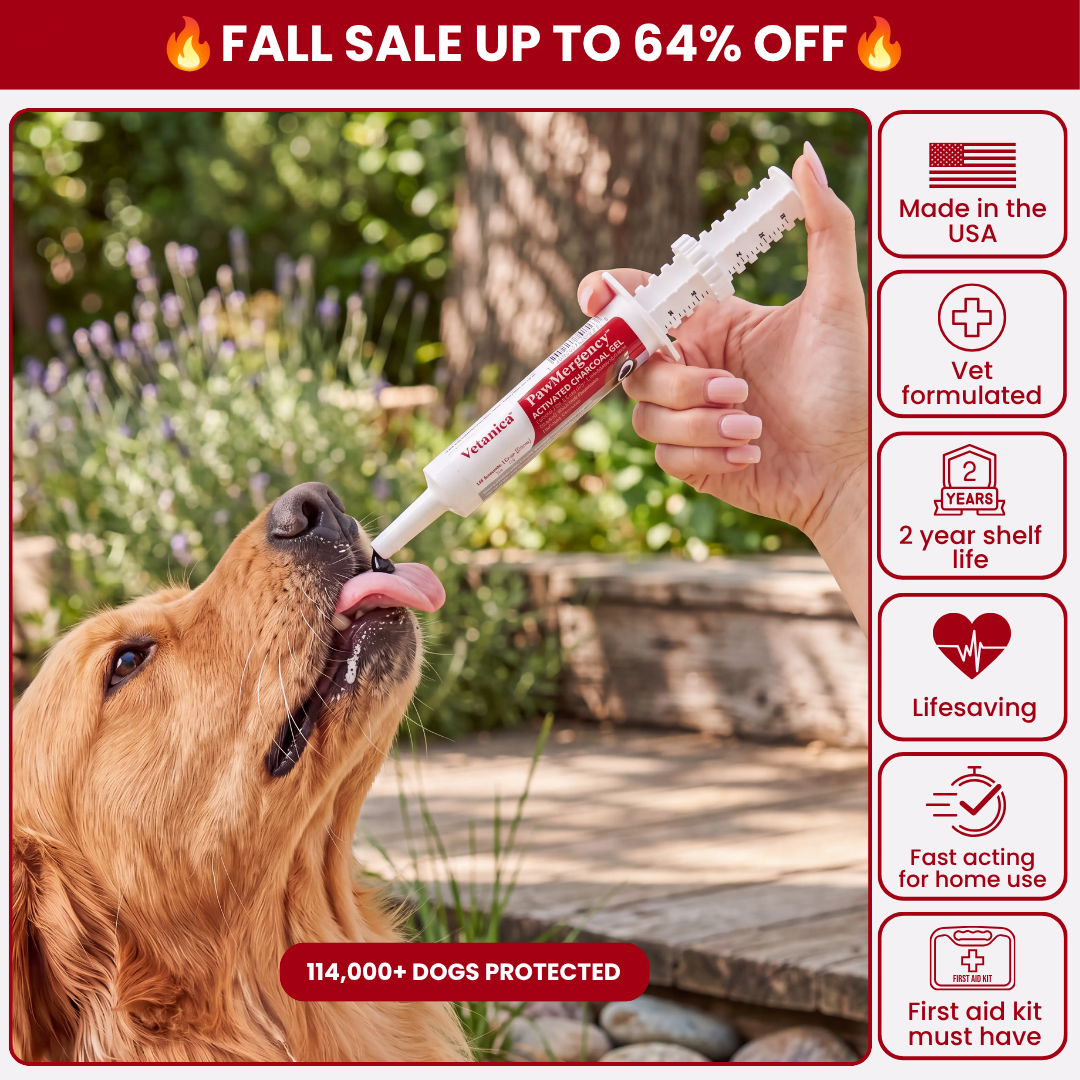 PawMergency - Activated Charcoal & Kaolin First Aid Detox for Pet Poisons (30mL)